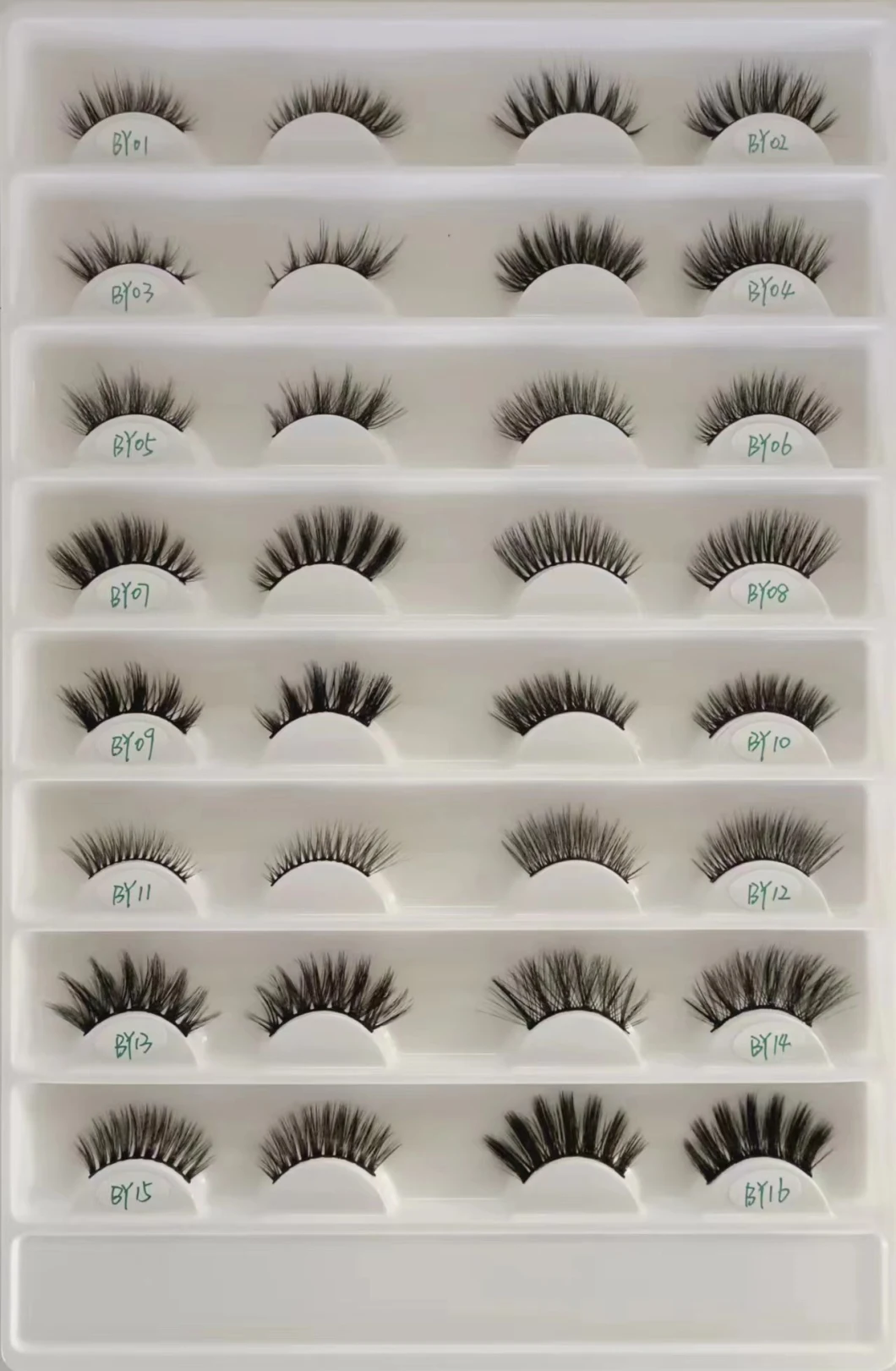 Handmade Vegan Half Lashes Faux Mink Half Circle Eyelashes with 10 Pairs Package