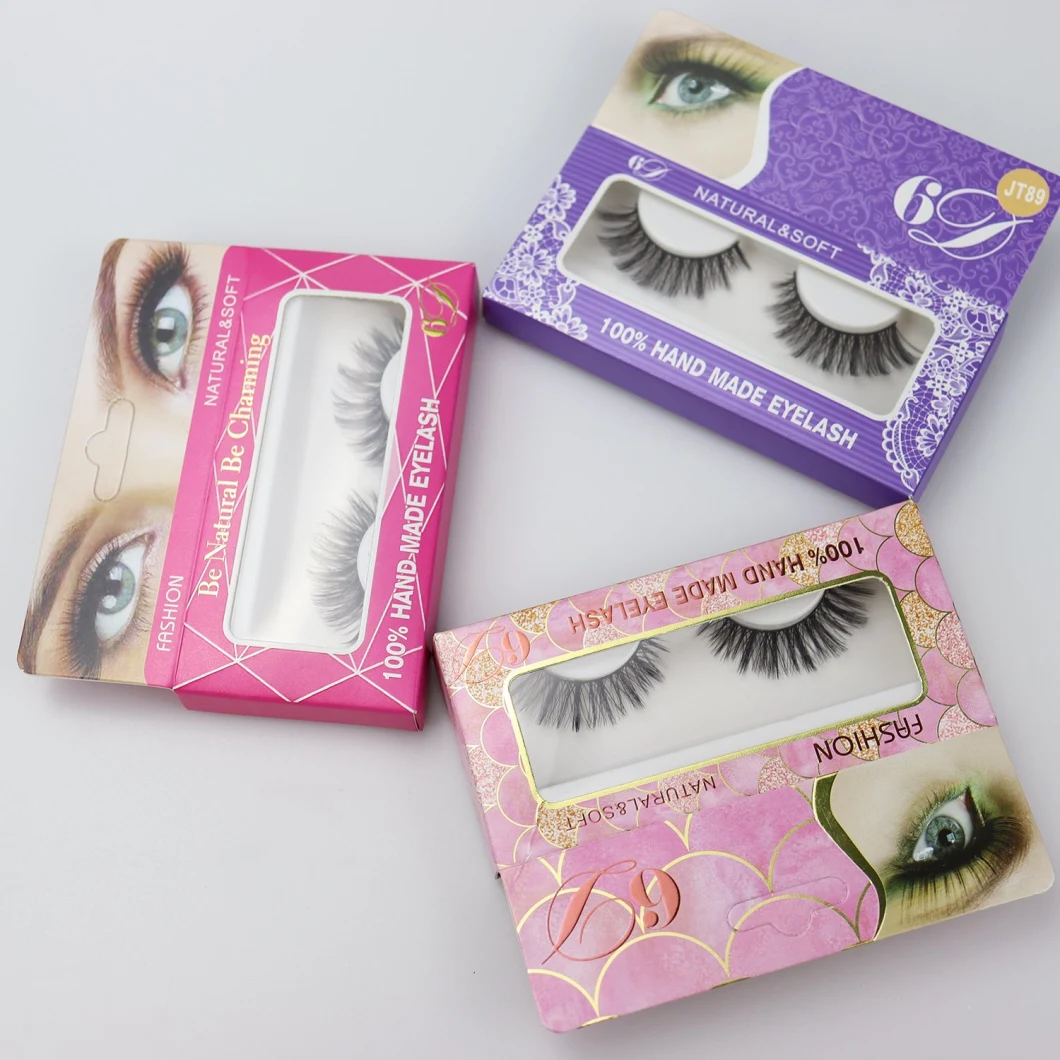 Real Faux Mink Lash Extensions 5D Fluffy Vegan Mink Cotton 3D Natural Eyelash